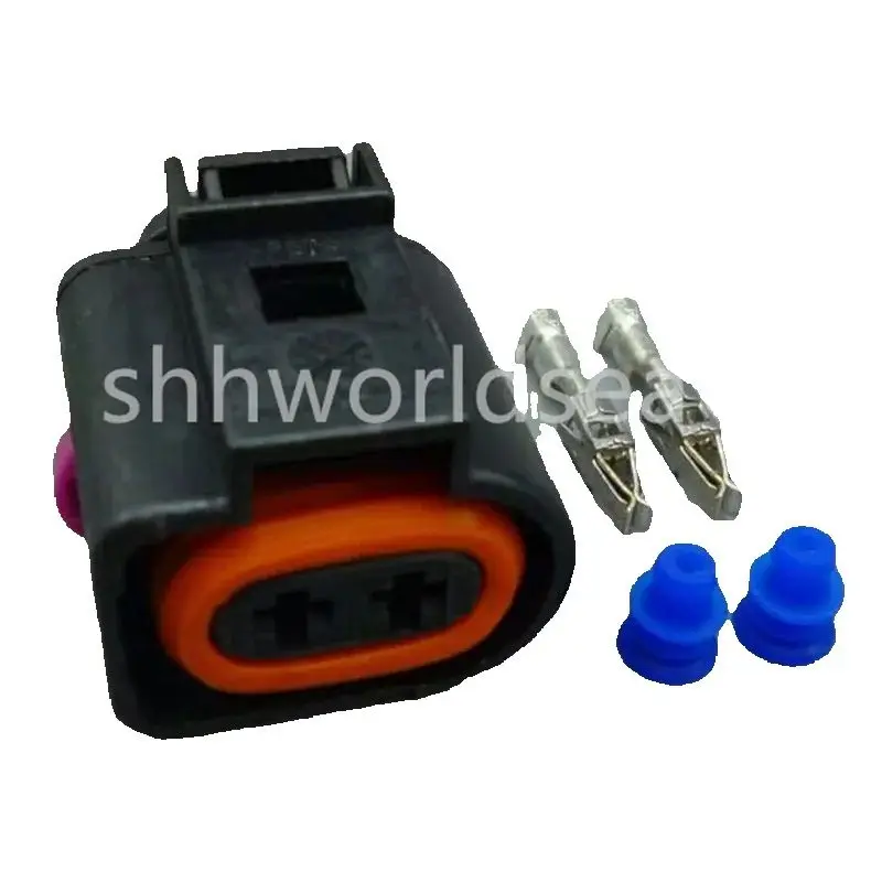 Shhworldsea 2 Pin 3.5MM car waterproof connector fog lamp plug auto horn Plug Electrical Wire connector kits for Audi VW car ect