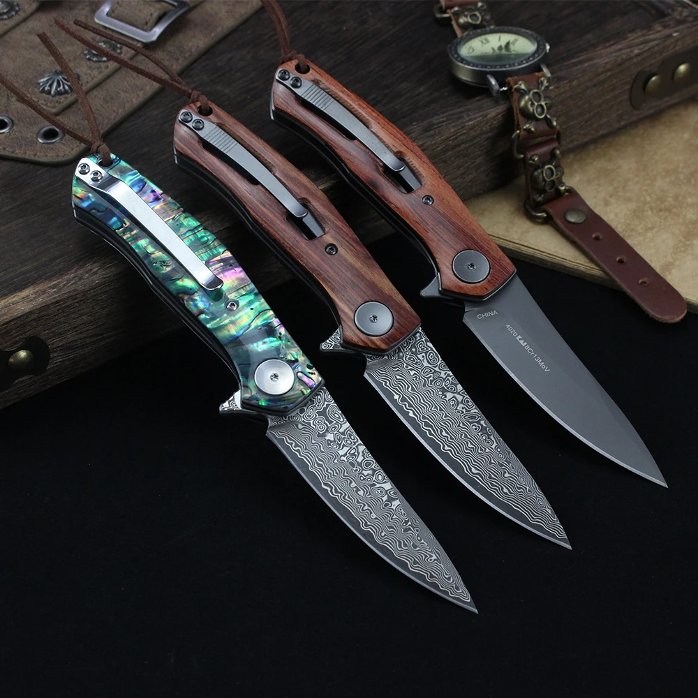 

KS 4020 VG10 Дамасский складной нож, портативный нож для кемпинга, маленькие карманные ножи, EDC, тактический охотничий флиппер, нож для мужчин