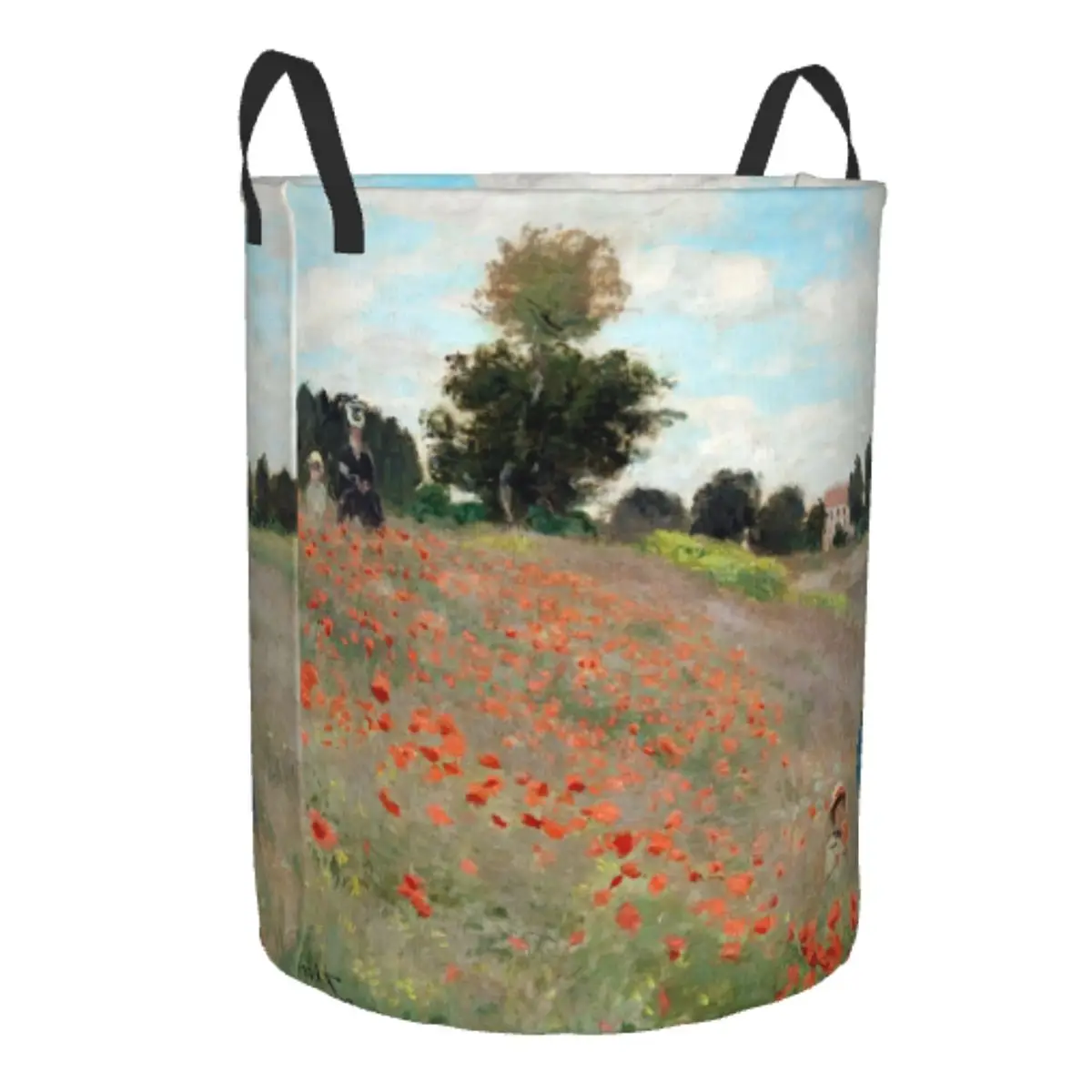 Custom French Impressionist Art Laundry Basket Foldable Claude Monet Painting Clothes Hamper for Baby Kids Toys Storage Bin
