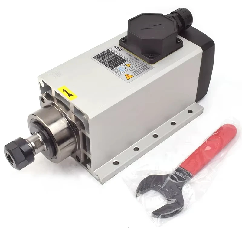 ER20 HQD 3.5kw Spindle 220V 18000rpm GDF53-18Z/3.5 Air Cooled Spindle Motor with Flange for Engraving Cutting MDF Plywood Wood