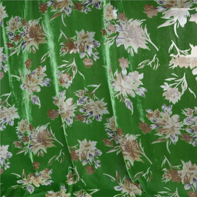 

Woven velvet brocade viscose printed mottled and burned fabric nightdress dress cheongsam