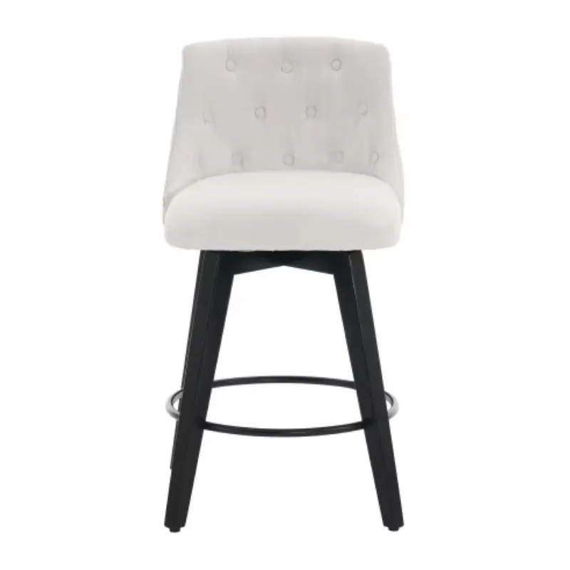 

Modern style fabric bar stool black legs contemporary interior home hotel living room kitchen design wooden frame set