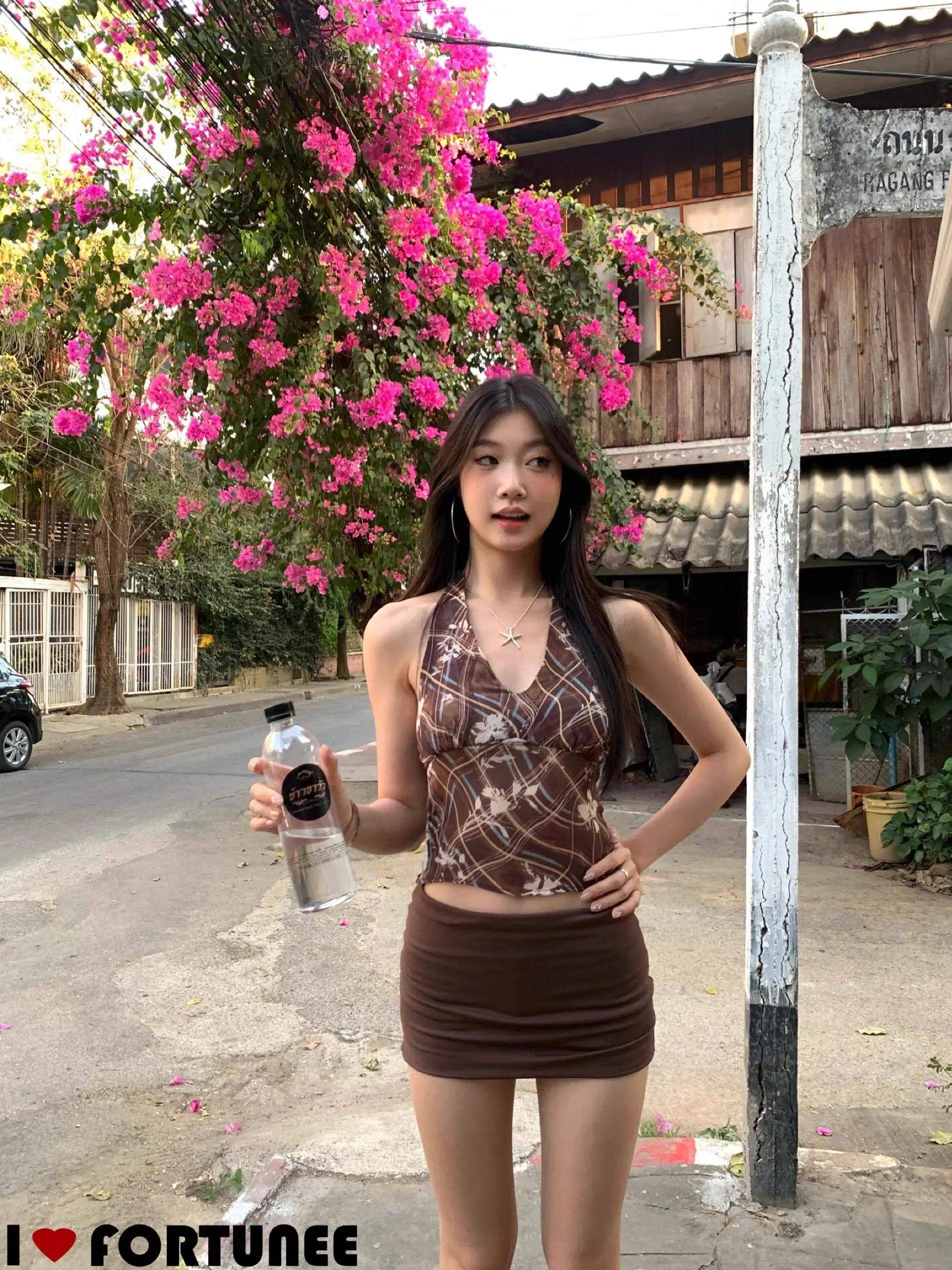 

Женский сексуальный топ-майка Fortunee Retro с цветочным принтом из шифона, весна 2025