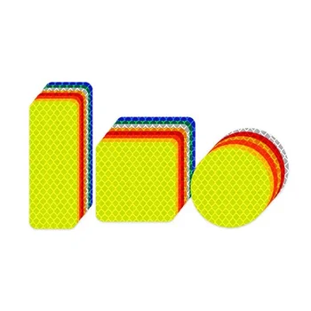 10pcs 3x8CM רכב משאית בטיחות רעיוני אזהרת רצועת לילה נהיגה מאובטח רפלקטור מדבקה אוטומטי חיצוני מדבקות רכב סטיילינג