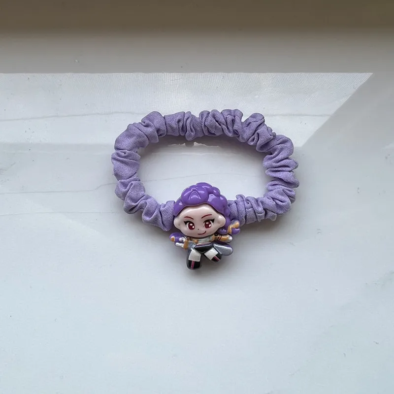 Hot Sell Demon Hunter Cartoon Hair Ties Cute Hair Ropes Set Women's High Elastic Hair Girls Circles Ponytail Fixator Accessories