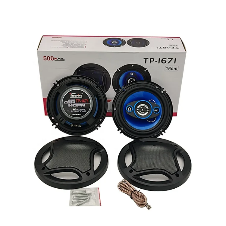 Wholesale 6 Inch 2 Way Coaxial Iron Car Audio Speaker 4 Ohms 12V High Quality 500W Full Range Replacement 12-Month Warranty