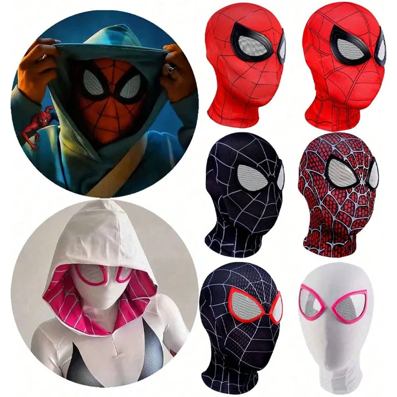 Marvel homem aranha cosplay máscara super-herói spidermans cosplay acessórios traje para homens mulheres vestido de festa de halloween acessórios