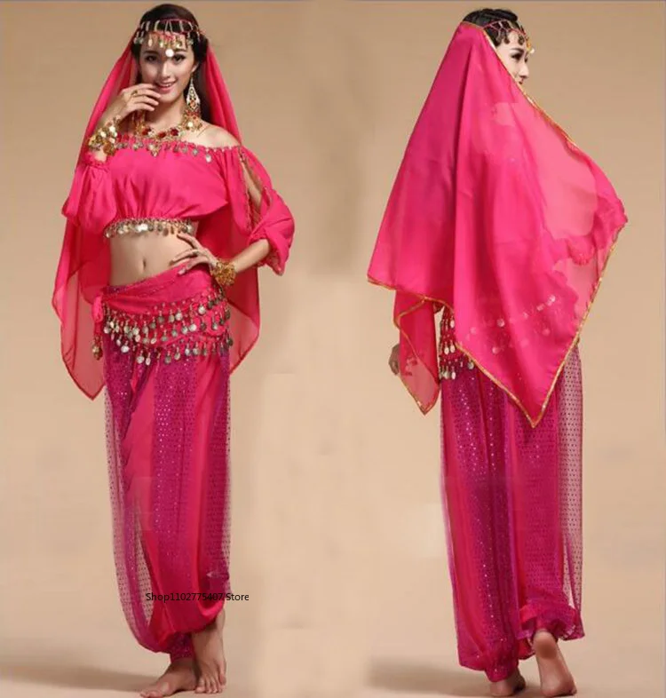 4 unids/set 2020 recién llegado trajes de danza del vientre Oriental Sexy para mujeres bailando practicar trajes de danza del vientre diseño para mujeres