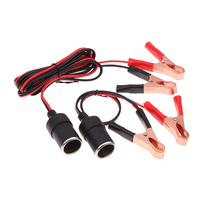 1Piece 12V 50A Female Car Battery Terminal Clamp Clip Batteries Socket Plug Cigarette Power Socket Adaptor