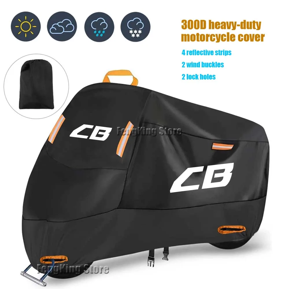 

For Honda CB 599 600F CB 400 500 CB919 CB 125 R CB 190R 250R Motorcycle Cover Waterproof Outdoor Scooter UV Protector Rain Cover