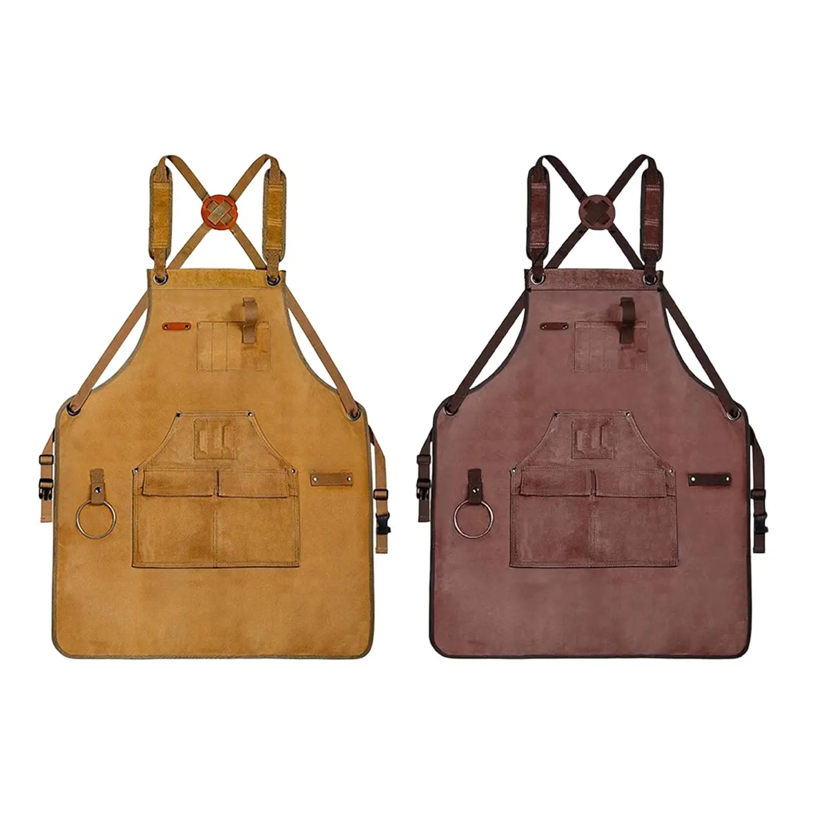 Work Tool Apron Heavy Duty Canvas with 9 Pockets for Woodworking Electrician Machinist Repairman Handyman DIY Enthusiasts Gift