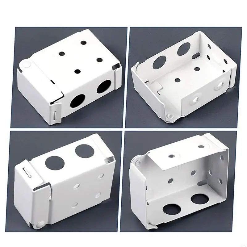 H9EC 6 Pieces Plastic Blind Brackets White Box Mounting Bracket Window Blinds Headrail Bracket Easy Installation