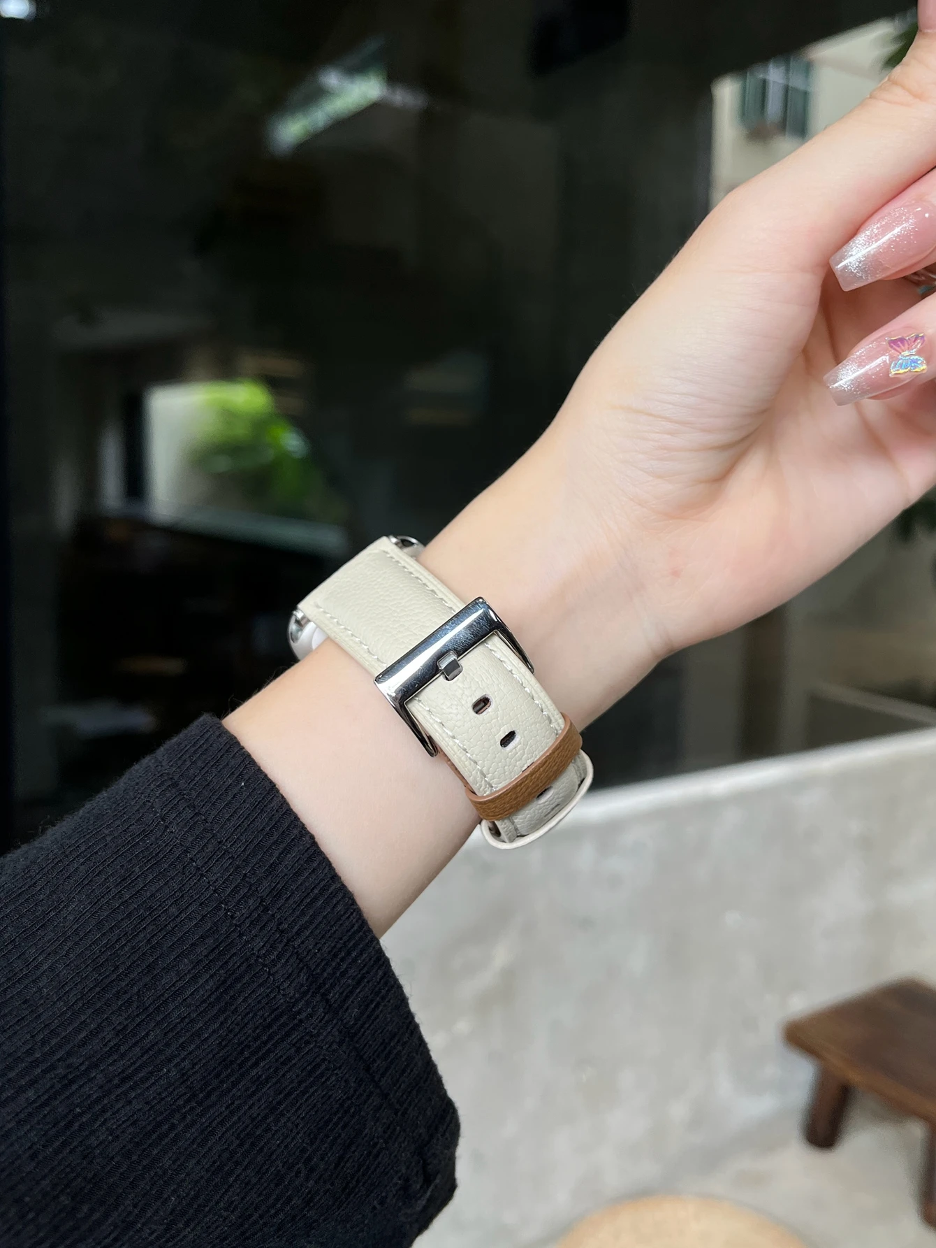 Leather loop women Correa For Apple Watch band Series Ultra 10/9/8/7/6/5/4 38mm 40mm 41mm 42mm 44mm 45mm 46mm 49mm Strap