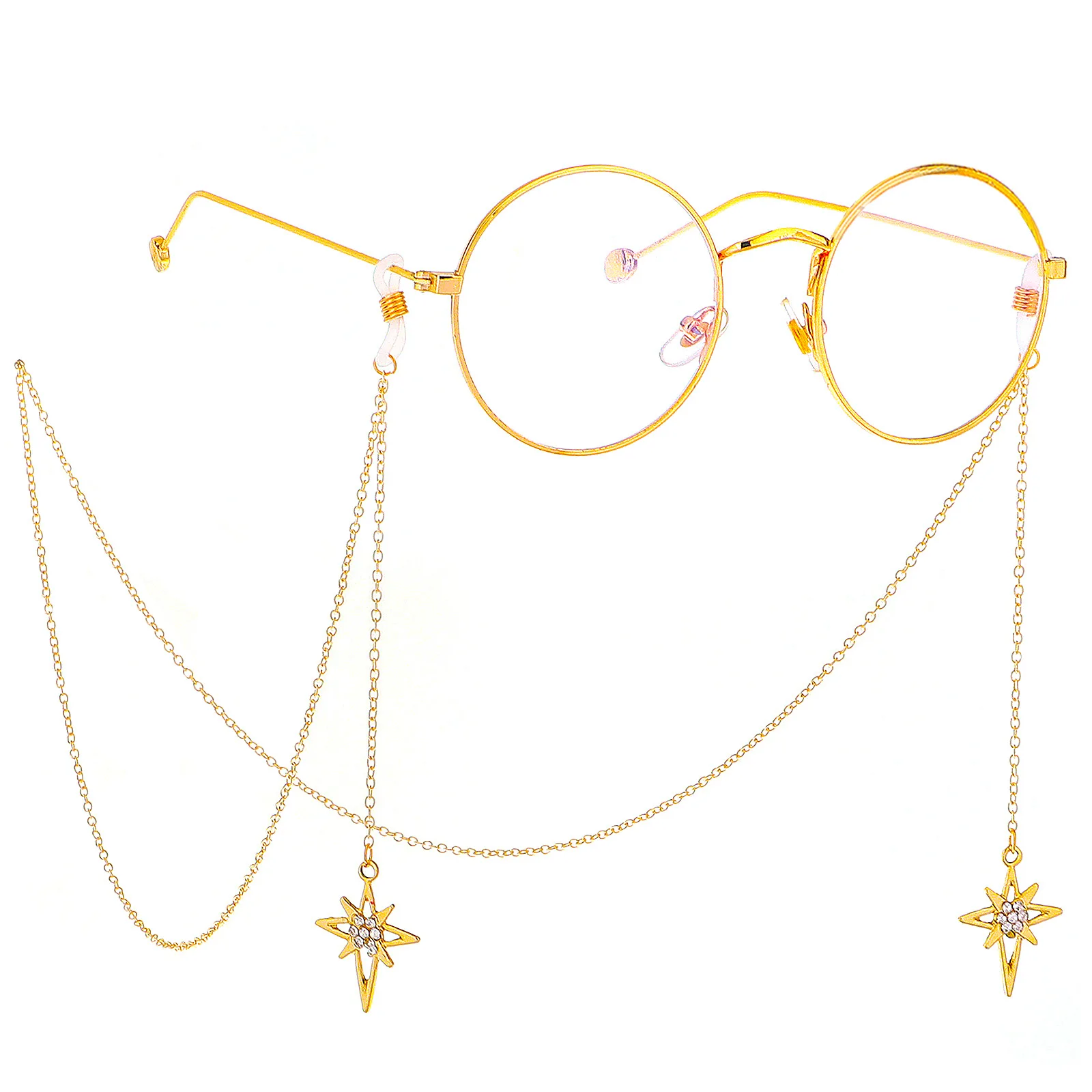 

Fashion Sun Glasses Star Eyeglasses Chain Women Outside Casual Sunglasses Accessory Necklace Gift Mask Hanging Rope