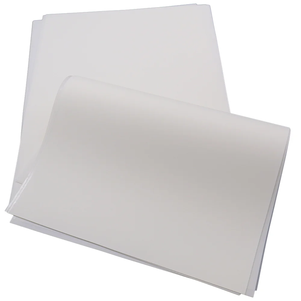 Plastisol-Película de transferencia de calor de doble cara, película de plástico de cáscara fría de 200 uds, 15,3 pulgadas x 21,2 pulgadas (39x54cm), transferencia de papel recubierto a granel