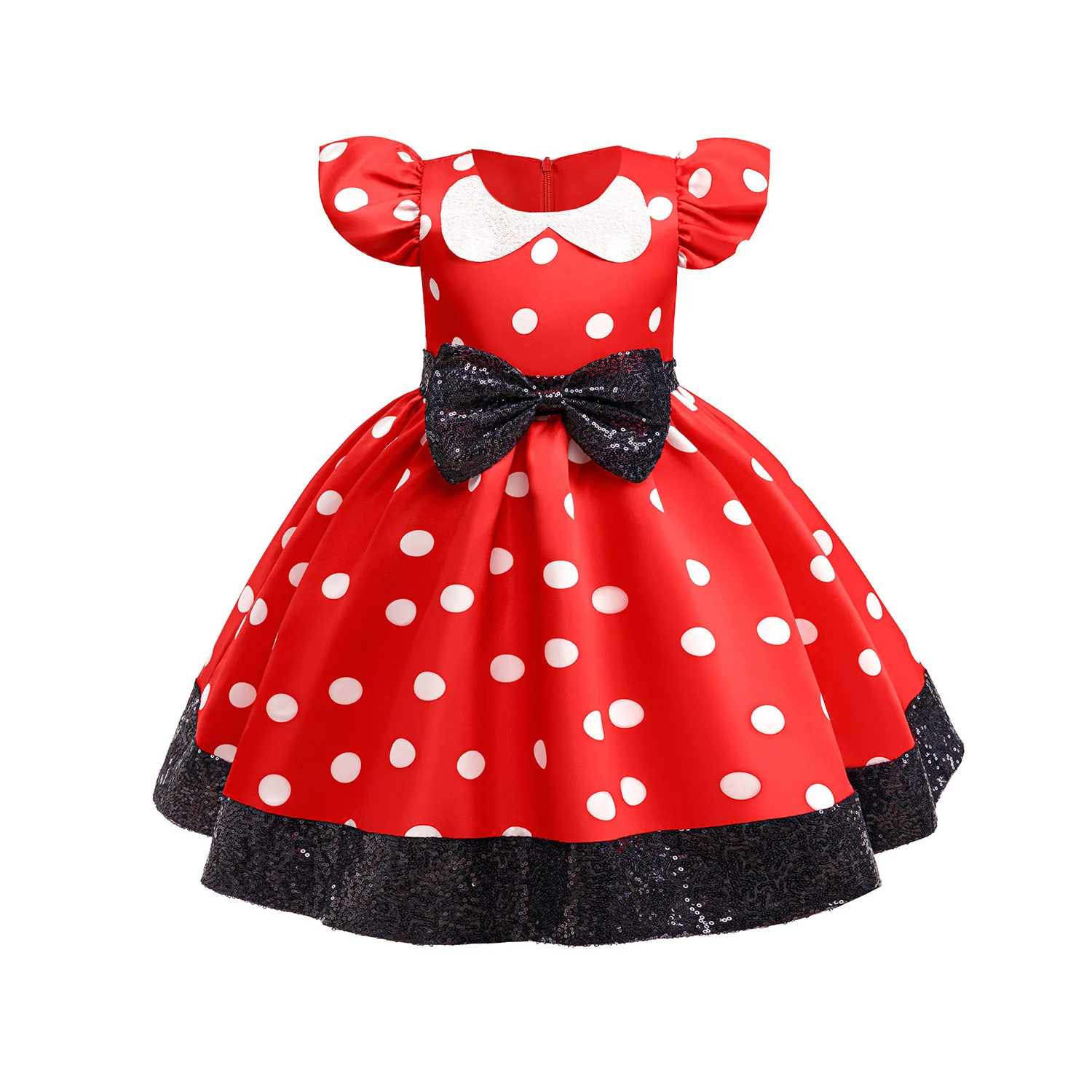 Itibanfuku Toddler Little Girls Minnie Mouse Cosplay Costume Girls Birthday Party Dress