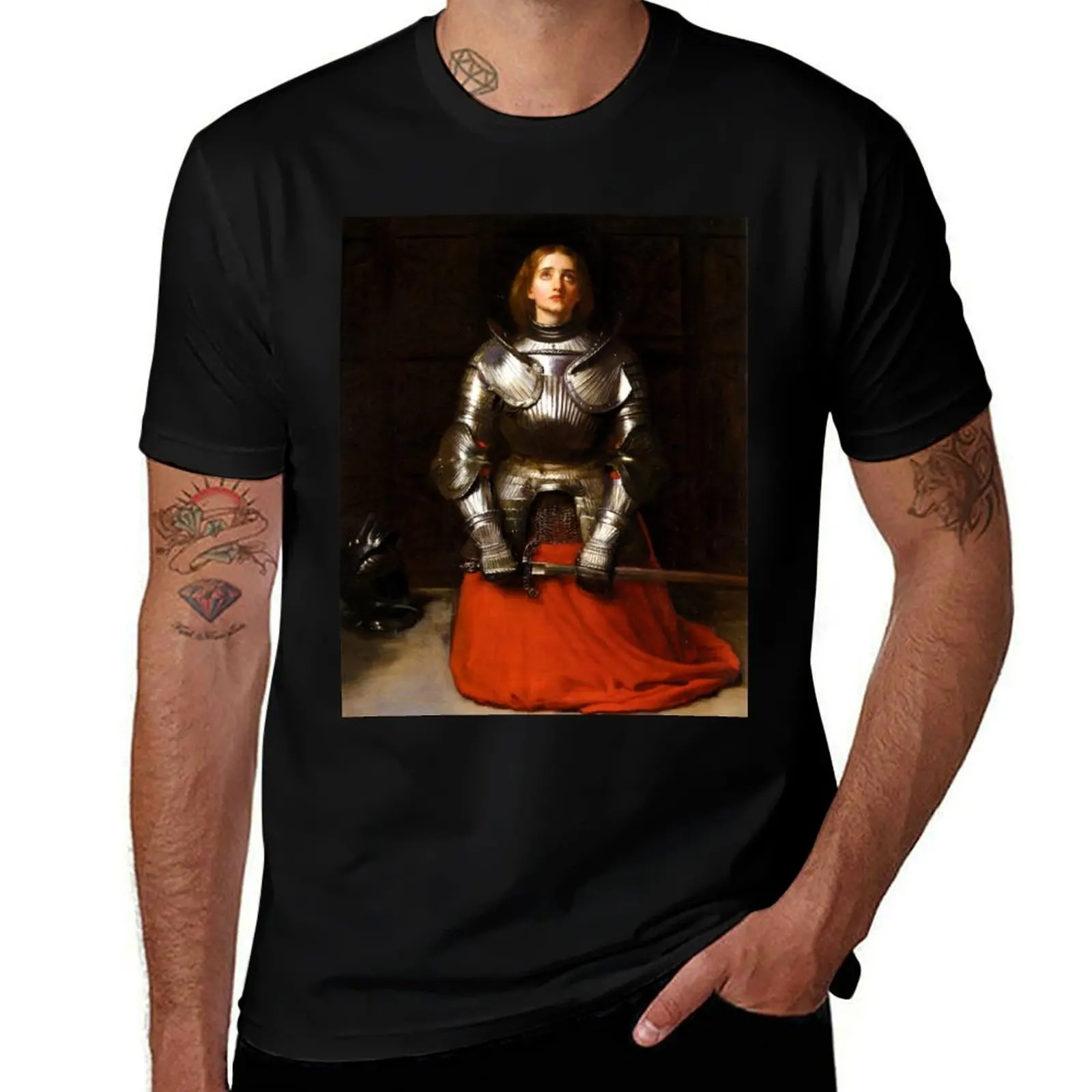 Joan of Arc - John Everet Millais T-Shirt anime topping quick drying Short sleeve tee mens white t shirts