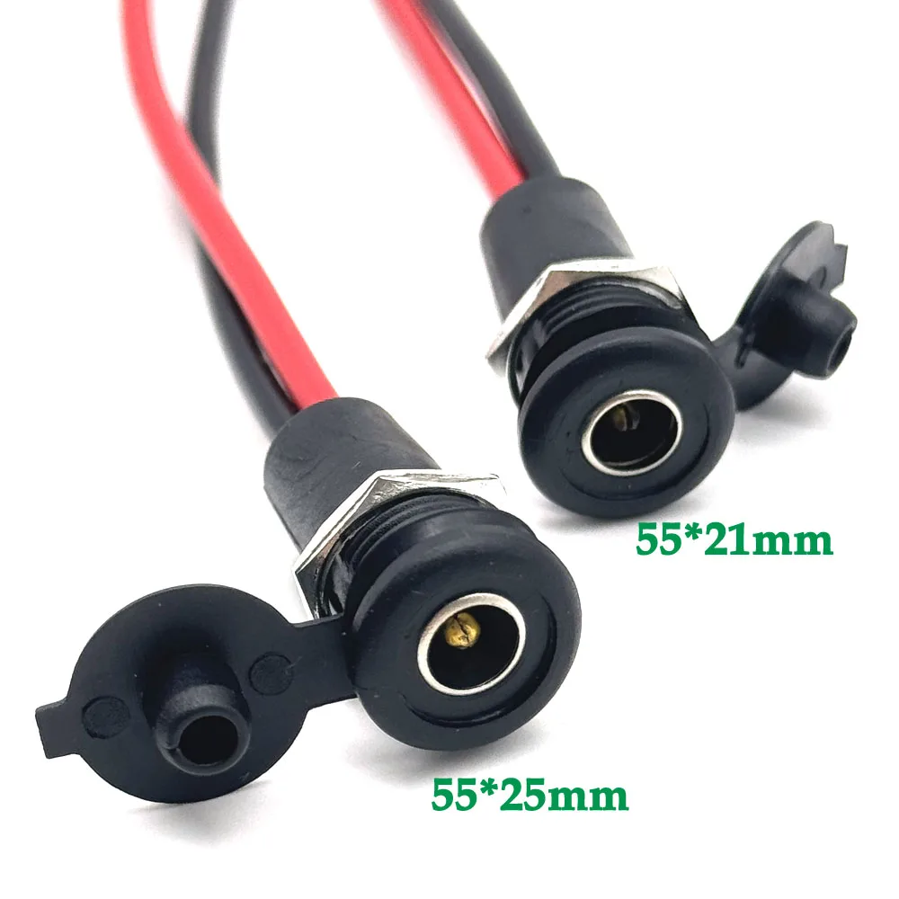 5,5 x 2,1 mm 5,5 x 2,5 mm akumulator złącze wtykowe DC dla majsterkowiczów wodoodporne złącze typu jack z przewodem Turmera