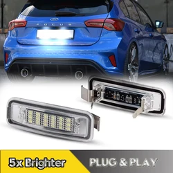 2Pcs LED Number License Plate lights Lamps For Ford Focus MK1 ALL Models 1998-2005 White Canbus Car Accessories OEM#1066481