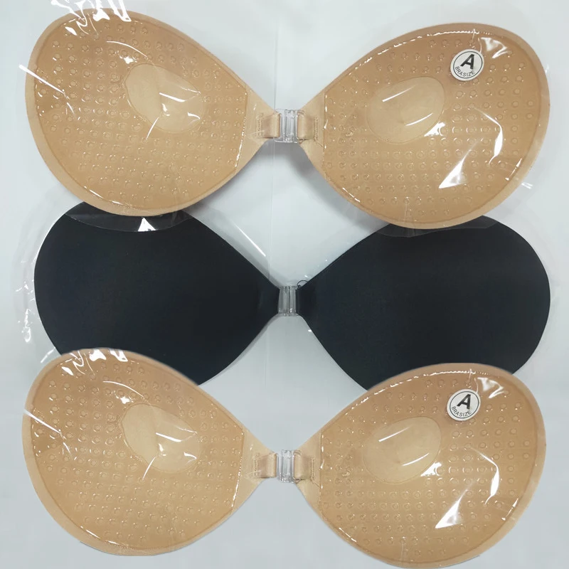 Women Invisible Chest Stickers Bra Lift Up Nude Bra Self Adhesive Round Invisible Cover Bra Silicone Pad Sexy Strapless Breast