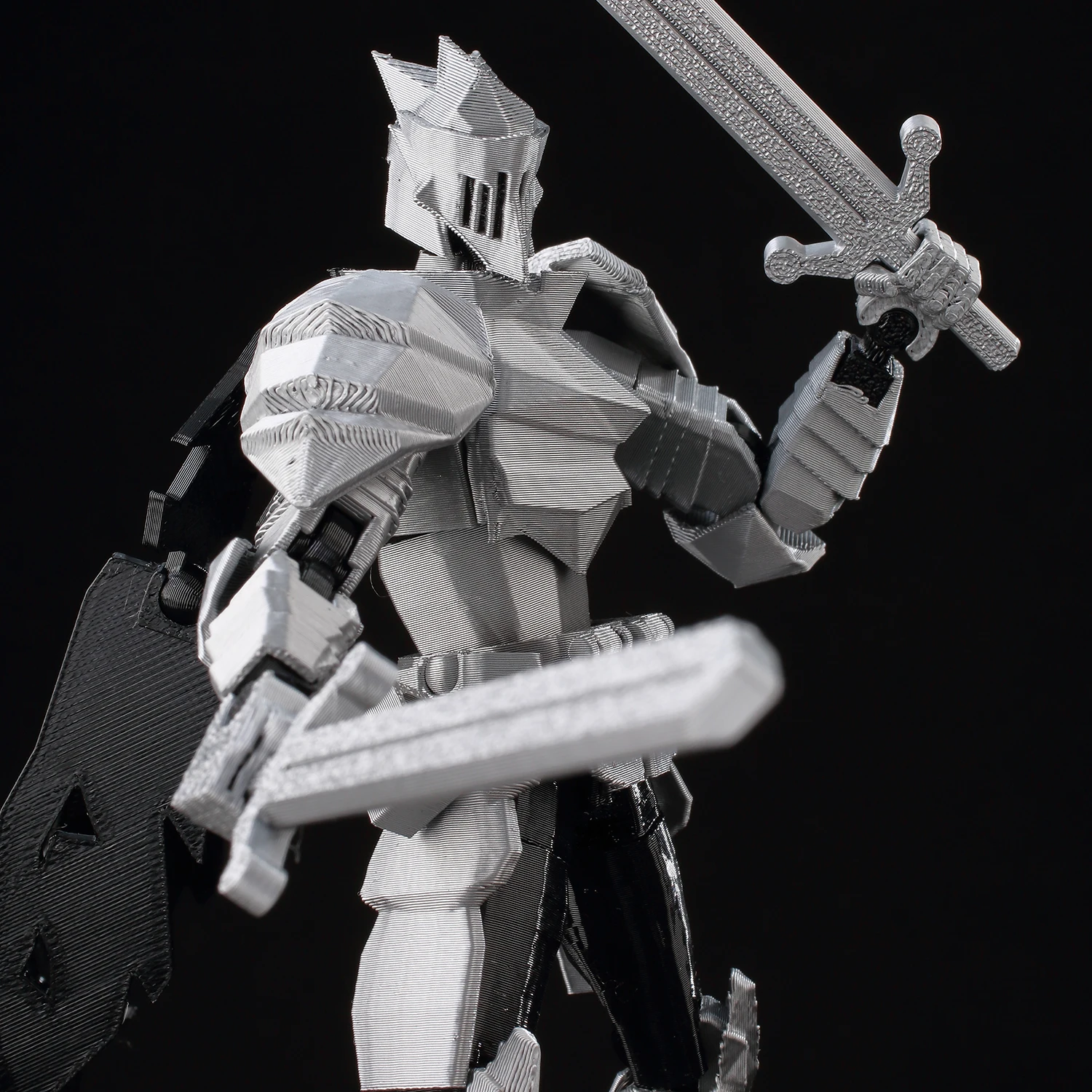 ​ 9L3D Lucky13 シルバーナイトロボットアクションフィギュア Dummy13 巨大な剣 T13 多関節 3D プリントグッズおもちゃ Titan13 ​