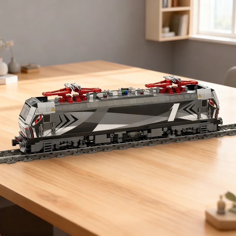 1298pcs MOC Electric Locomotive BR193 Vectron Rail Force One “Shark” Train Model Building Blocks Architecture Toy Christmas Gift