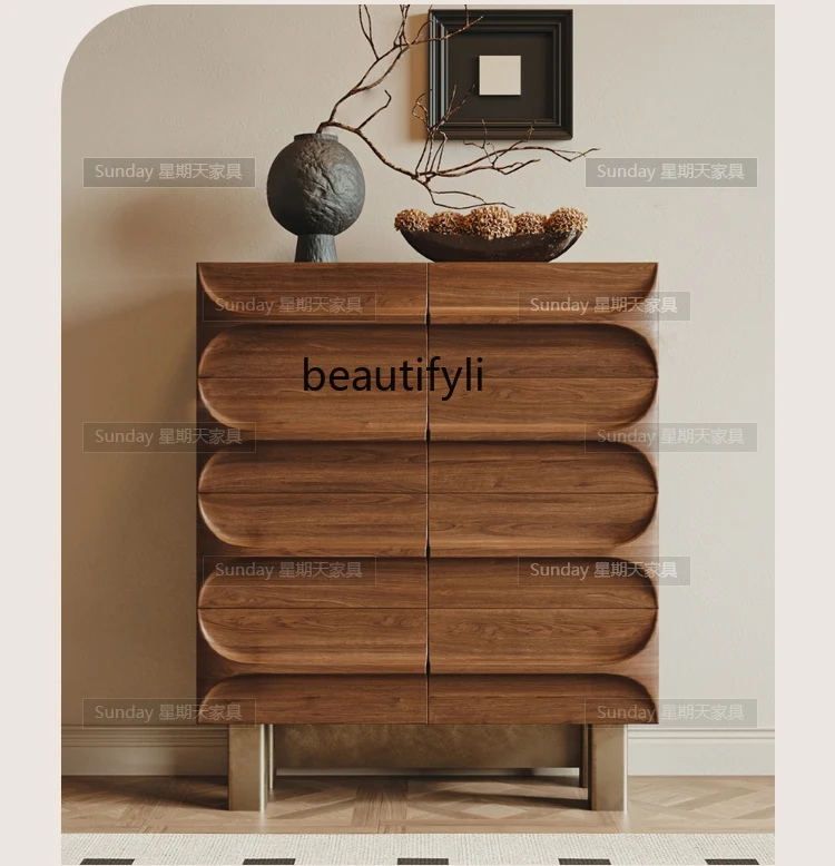 

Medieval design locker, old wooden retro bucket cabinet, all solid wood wabi-sabi wind locker