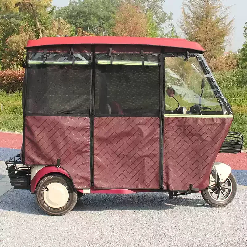 Electric tricycle canopy elderly scooter stainless steel new fully enclosed cold-proof