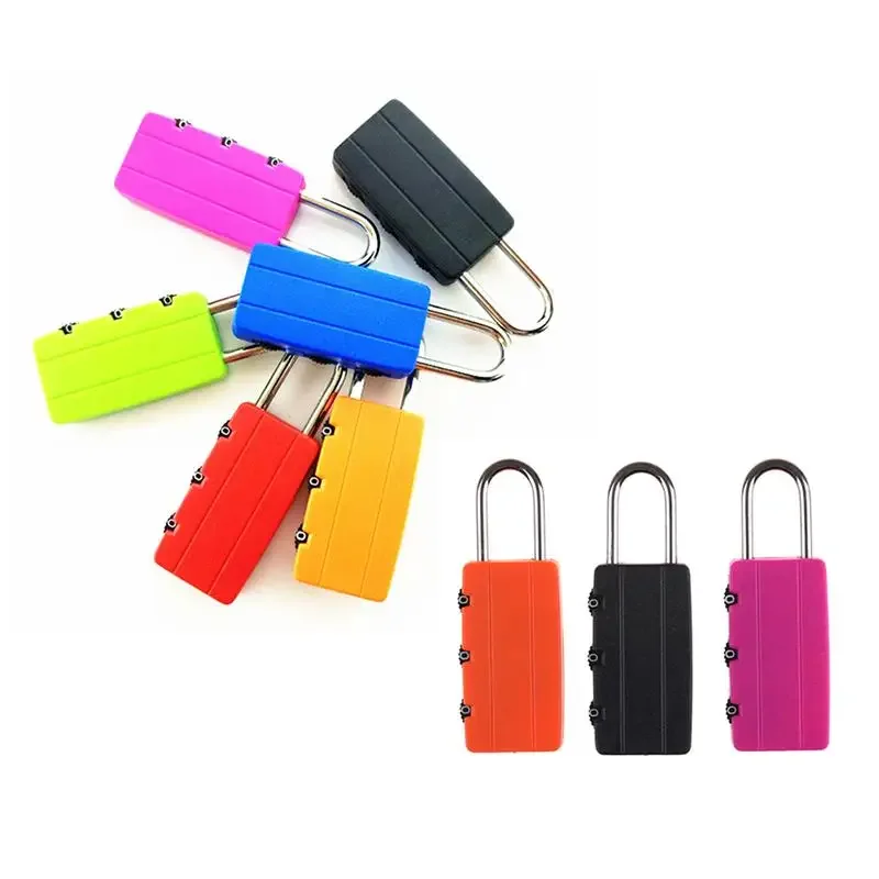 Travel Anti-pencurian Vackpack Gembok Kecil Dapat Direset 3 Digit Kombinasi Koper Kode Sandi Bagasi Ritsleting Tas Gembok Kunci