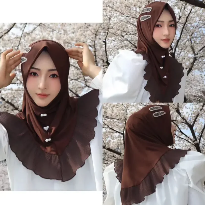 2024 primavera musulmana Boutique Sweet Girls Soft Hat Hijab