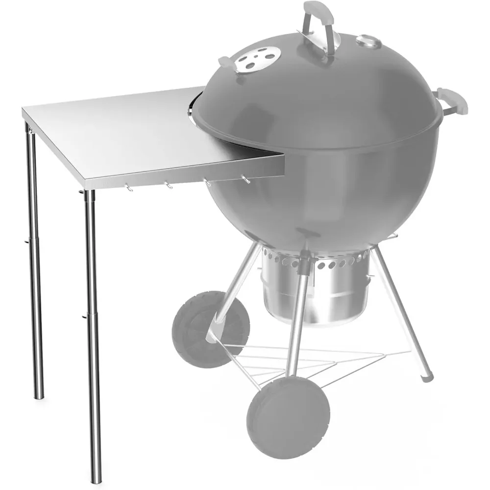 

Рабочий стол из нержавеющей стали подходит для всех грилей для угольных чайников размером 18 и 22 дюйма, подвеска с патентом