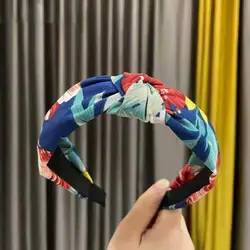 Women Hairband Retro Fabric Covered Wide Band Elastic Hair Decoration Wash Face Hair Organization Tool Hair Hoop 빈티지 헤어밴드