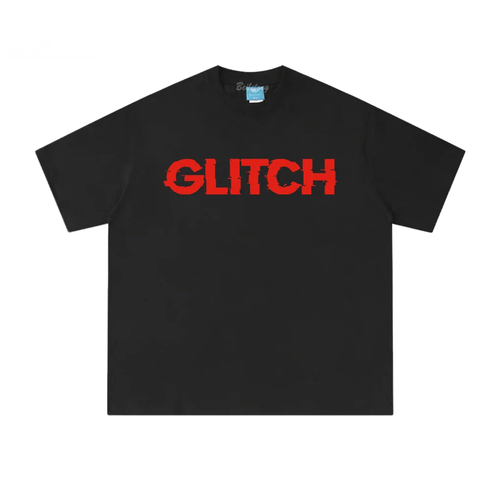CAMISETA GLITCH 2025 Jade Thirlwall el mismo estilo cómodo 100% Ropa de algodón Hombre Ropa de alta calidad Tops femeninos/masculinos