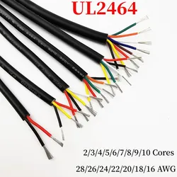 1M UL2464 Sheathed Wire Cable 28 26 24 22 20 18 16AWG Copper Signal Cable 2 3 4 5 6 7 8 9 10 Cores Electronic Audio Wire