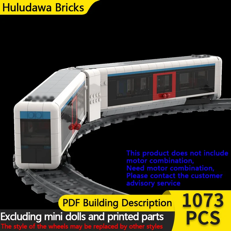 

Модель городской автомобиль MOC, строительные кирпичи, дистанционное управление, Metro Train, модульная технология, детские праздничные подарки, сборка игрушек, костюм