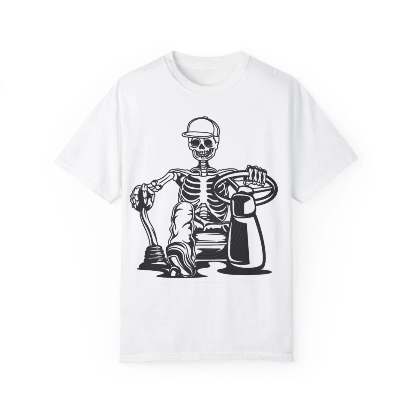 

Крутые мужские и женские футболки с графическим принтом «Скелет-водителя», летние роскошные брендовые хлопковые мужские и женские футболки с короткими рукавами, уличная мода