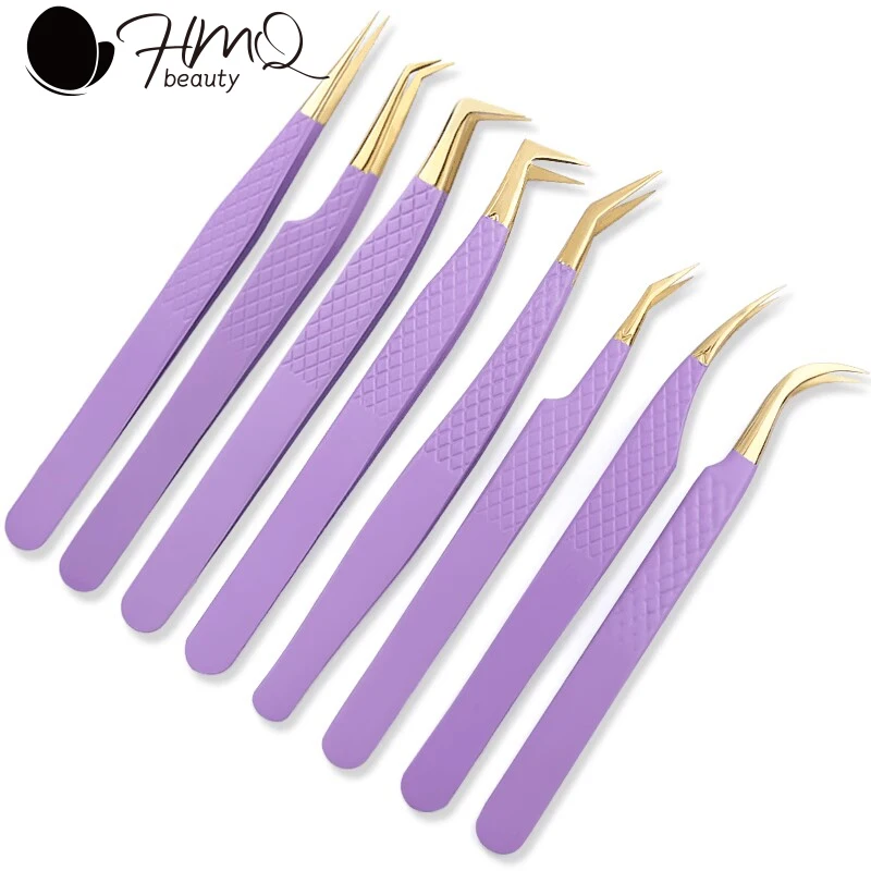 1 Stuks Wimper Extensie Pincet Roestvrij Staal Hoge Precisie Pincet Voor 3d Volume Fans Wenkbrauw Pincet Clip Make-Up Tools