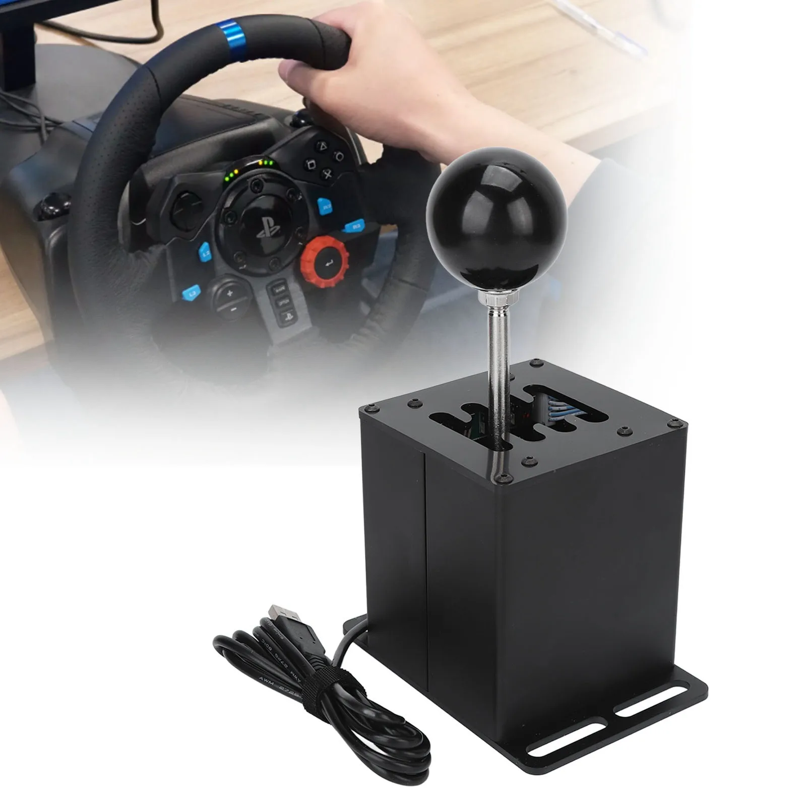 

USB Simulator Shifter 7+R H Gear Shifter for ATS ETS Dust WRC Sim Racing Game for G29 G27 G25 G920 PC USB Simulator Shifter