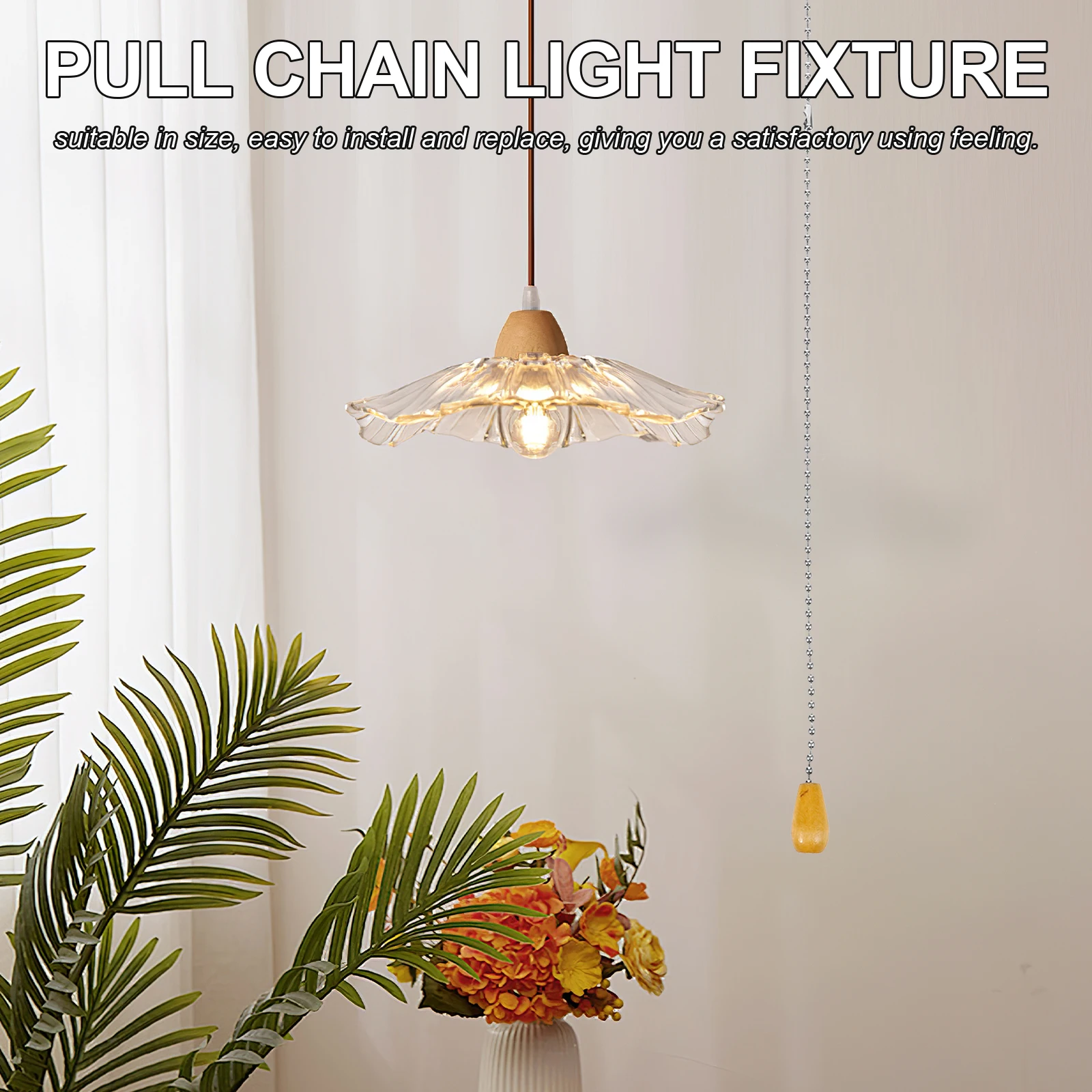 

Sturdy Lamp Pull Chain Switch Replacement Socket Parts Pull Cord For Bathroom Wall Ceiling Table Lamps Durable