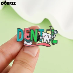 DCARZZ Dental Tooth Brooch Medical Dentist Teeth Lovely Pin Backpack Lapel Bag Badge Jewelry for Doctor Nurse
