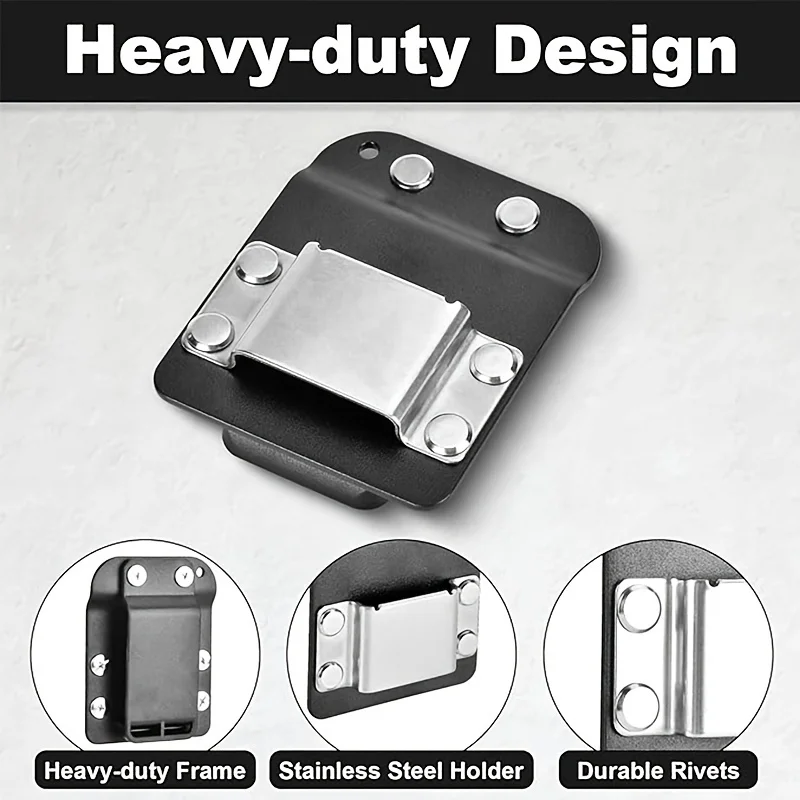حزام أدوات بمشبك، حامل مثقاب، حافظة خطاف محمولة للمثقاب اللاسلكي، تأثير، بائع المسامير، شريط القياس أو أي أدوات مع مشبك شماعات #4