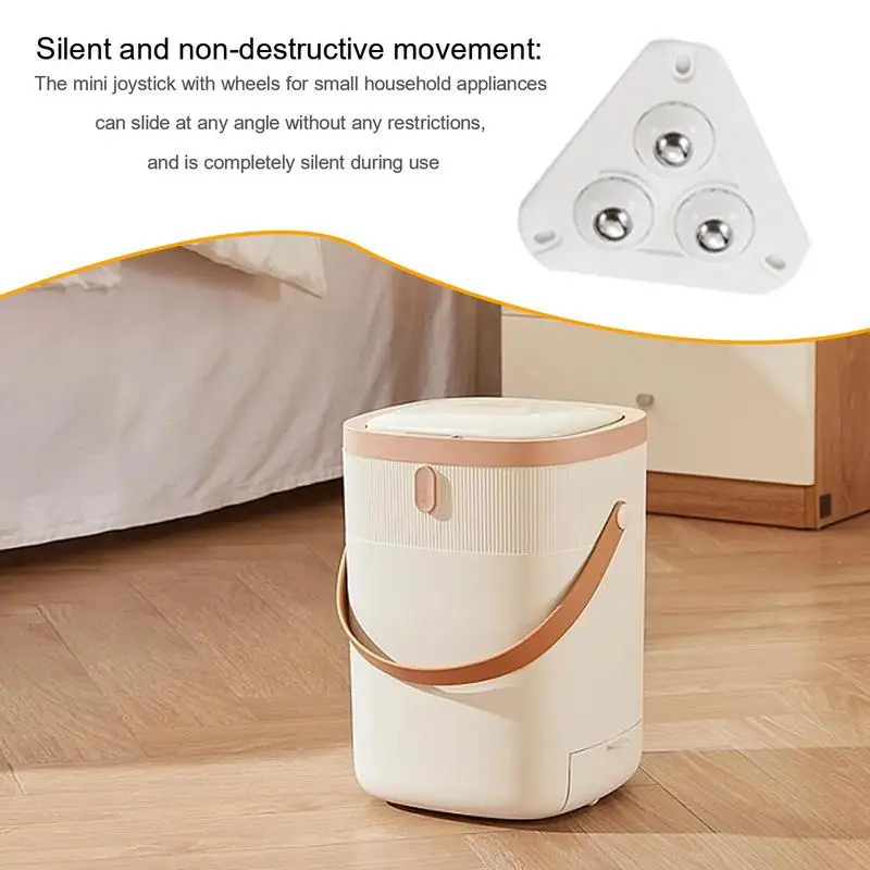 Sticky Pulley Wheels Caster Wheels Pulley Mini Self-Adhesive Mini Silent 360 Rotation Self-Adhesive For Laundry Basket Coffee