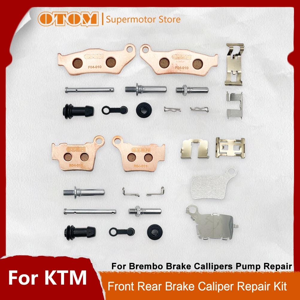 Accessori moto Kit di riparazione pinza freno Pastiglie molla di fissaggio anteriore posteriore Foglio isolante termico per pompa freno KTM Brembo