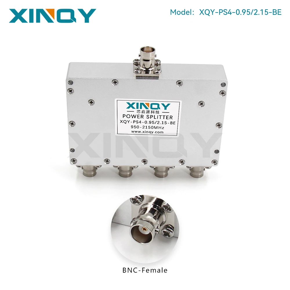 XINQY Q9 4-Way Power Splitter, 0.95-2.15GHz L-Band, BNC Connector, Signal Divider for GNSS/GPS
