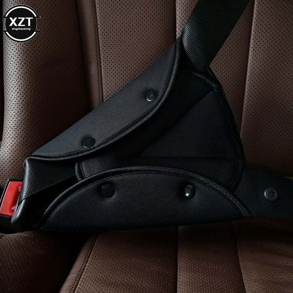 Car Safe Seat Belt Cover Soft Adjustable Children Safety Belt Fixer Triangle Anti-ledge For Child Neck Protection Belt Accessory