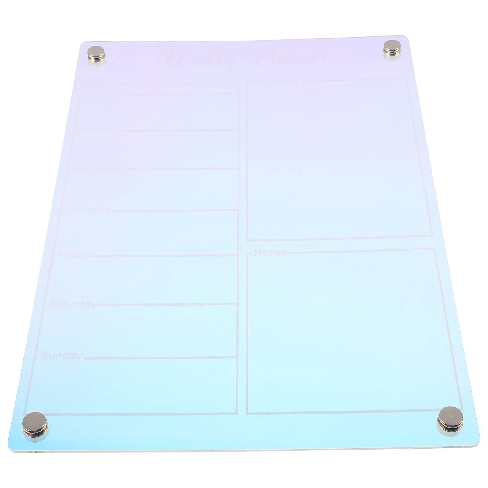 

Acrylic Magnetic Dry Erase Board Desktop Message Memo Writing Board Weekly Planner Organizer Magnetic to Do List for Fridge