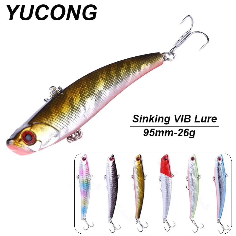 Yucong 1px sinkende Vibration Angel köder 9,5 cm-26g harte Vib Wobbler Troll ing Swimbait Long Casting Angeln zubehor Duro Cebo