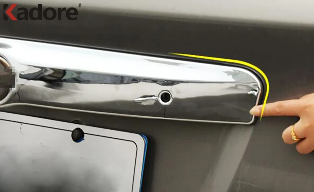 Rear Trunk Lid Cover Trim For Nissan Versa Sedan 2012 2013 2014 Chrome Car Tailgate Tail Door Molding Strip Exterior Accessories