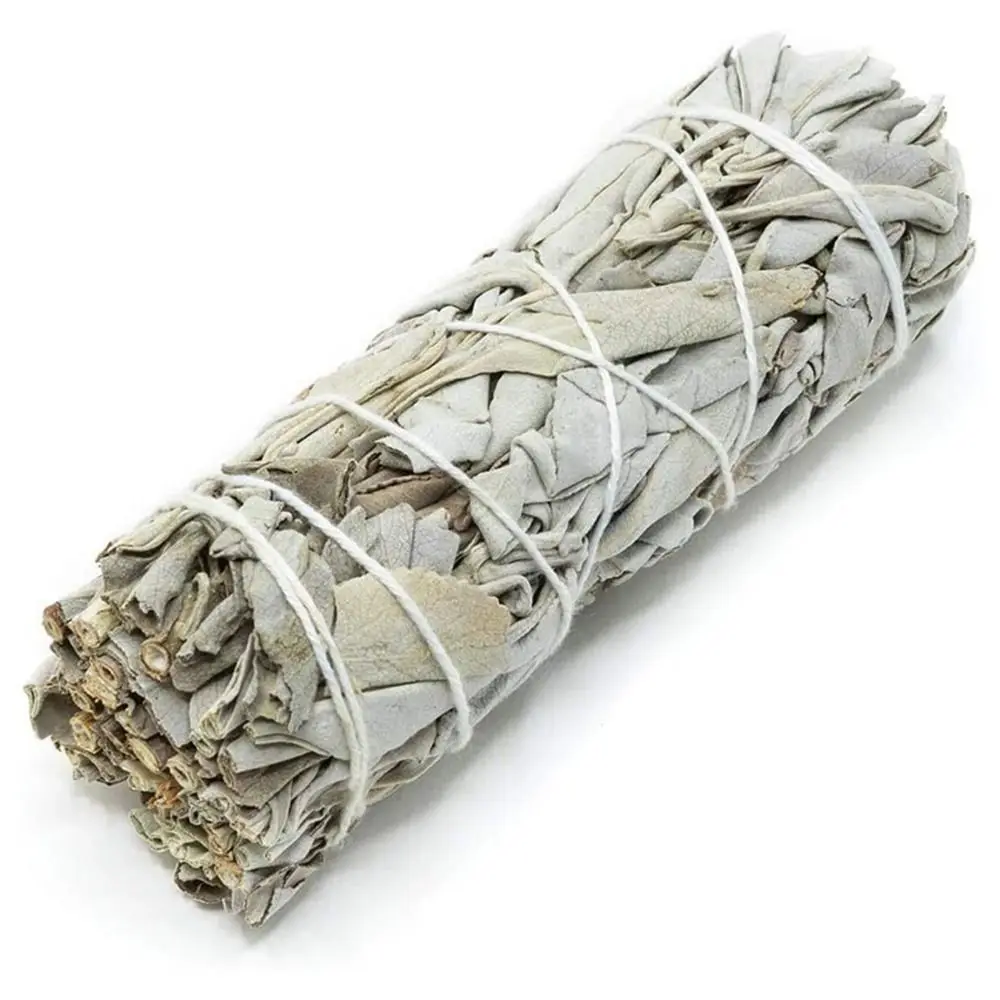 10cm White Sage Bundle California Smudge Stick Wand for Spiritual Incense Sticks Burning Aromatherapy Energy Cleansing Bundles