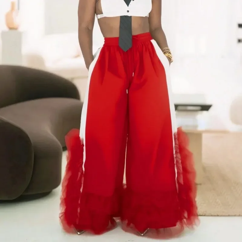 حجم كبير الملابس الأفريقية للنساء الخريف الشتاء الأفريقي عالية الخصر السراويل الطويلة Dashiki أفريقيا الملابس XL-5XL وتتسابق